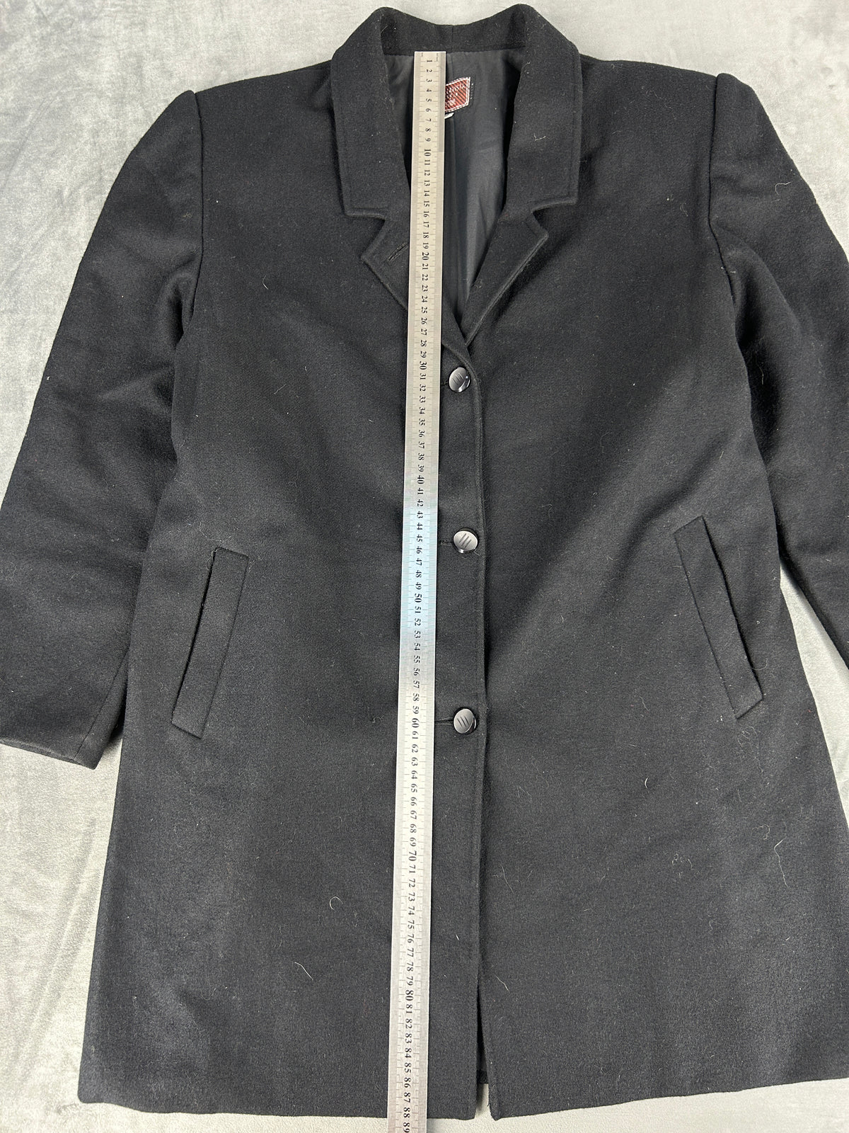 Cappotto nero in lana vintage – Donna Taglia L (IT 50)