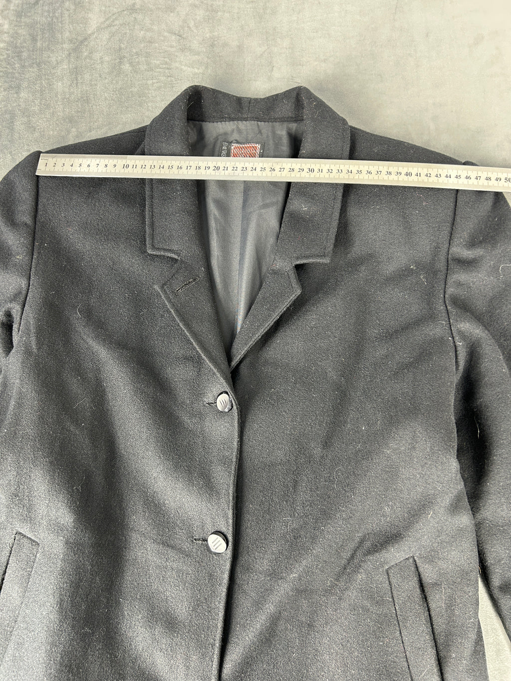 Cappotto nero in lana vintage – Donna Taglia L (IT 50)