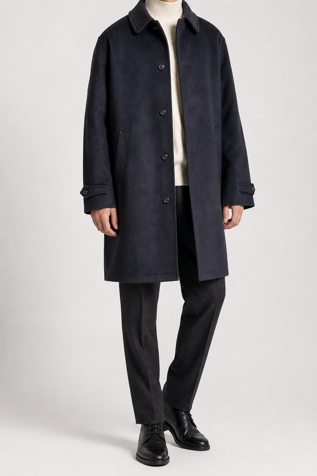 Cappotto car coat blu navy vintage – Uomo Taglia L