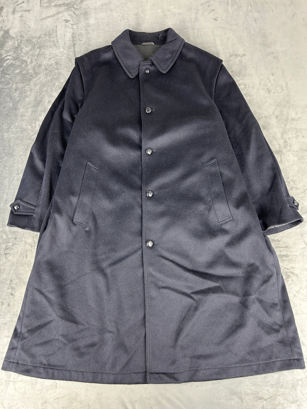 Cappotto car coat blu navy vintage – Uomo Taglia L