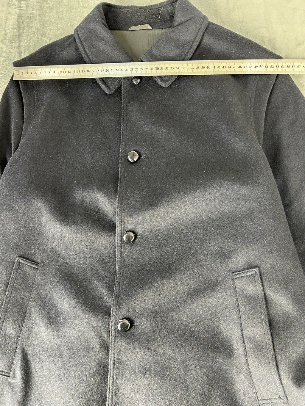 Cappotto car coat blu navy vintage – Uomo Taglia L