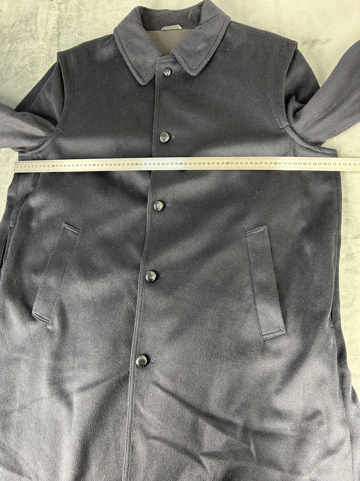 Cappotto car coat blu navy vintage – Uomo Taglia L