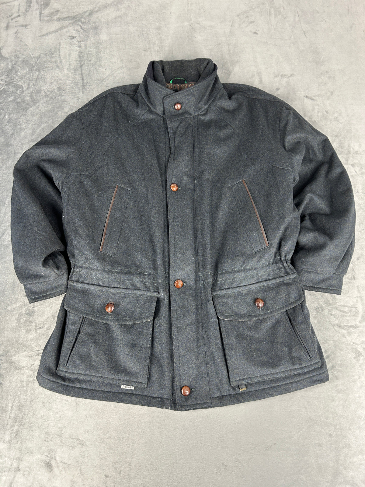 Field jacket in lana grigio antracite vintage – Uomo Taglia L