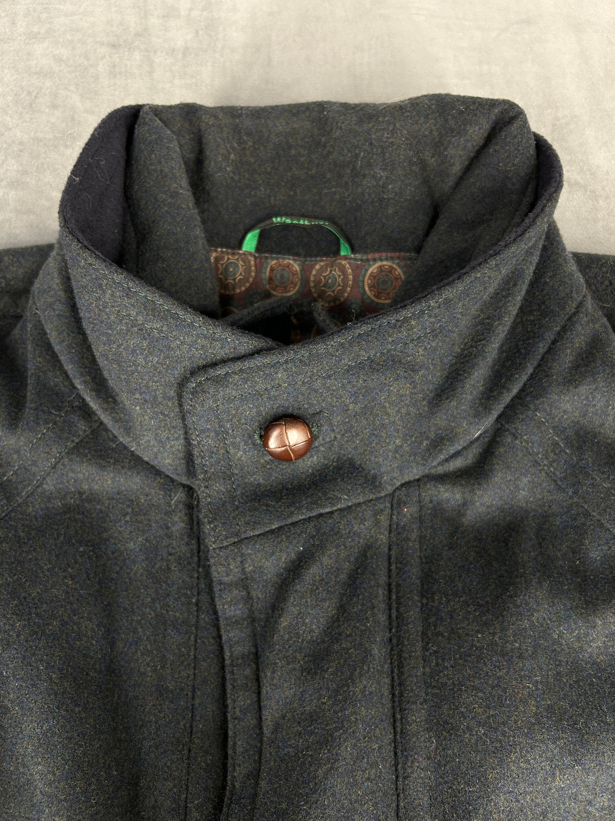 Field jacket in lana grigio antracite vintage – Uomo Taglia L