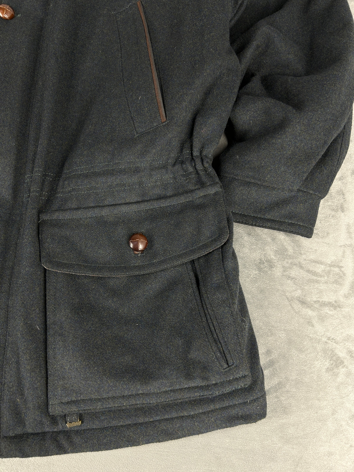 Field jacket in lana grigio antracite vintage – Uomo Taglia L