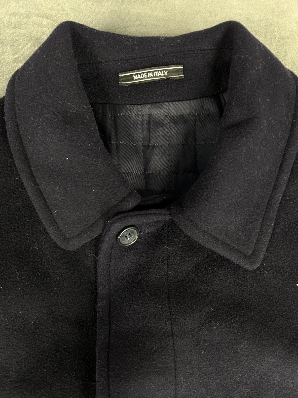 Soprabito car coat blu navy Made in Italy vintage – Uomo Taglia M