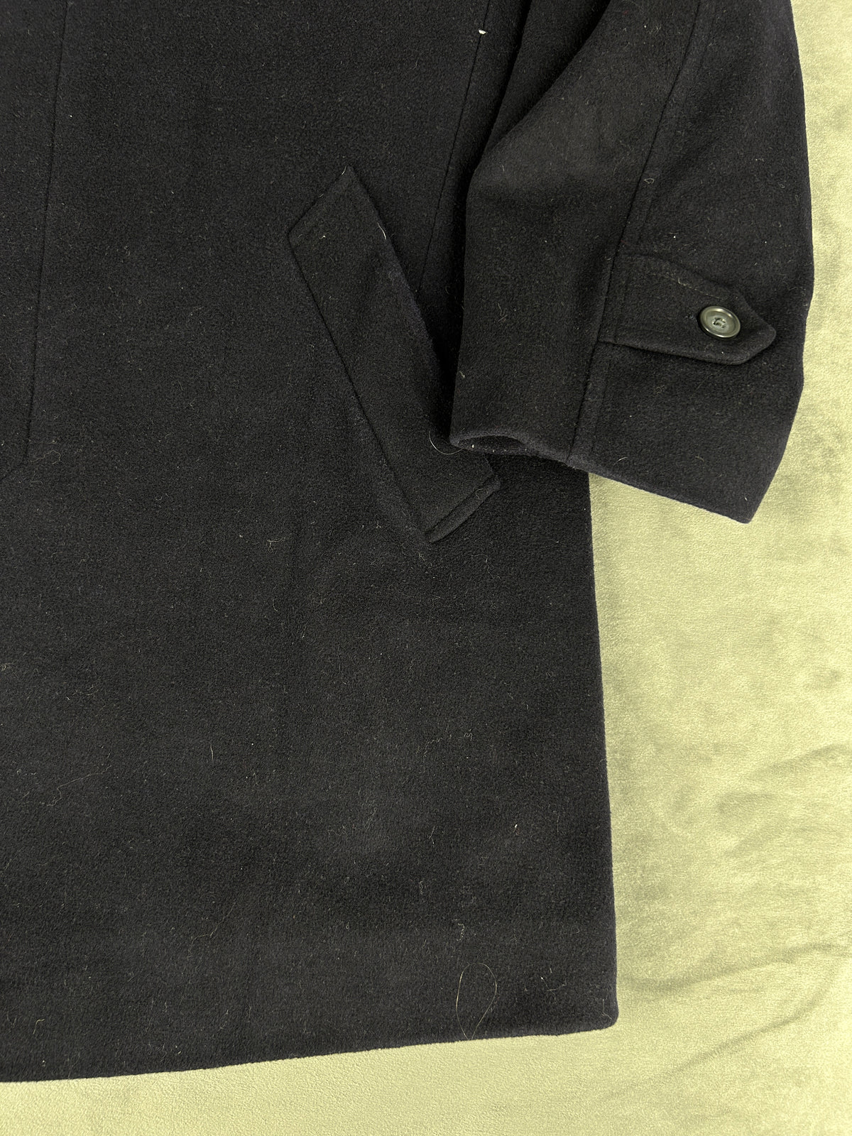 Soprabito car coat blu navy Made in Italy vintage – Uomo Taglia M