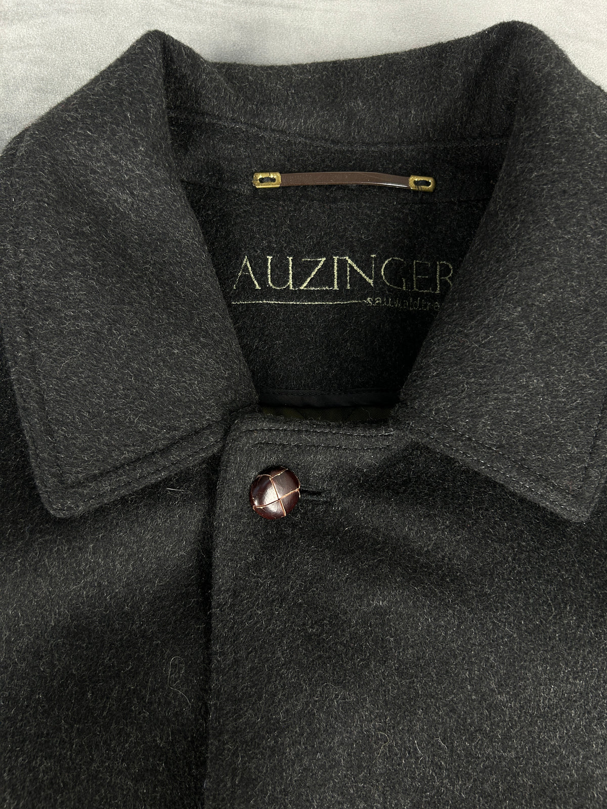 Cappotto car coat grigio antracite Auzinger vintage – Uomo Taglia M