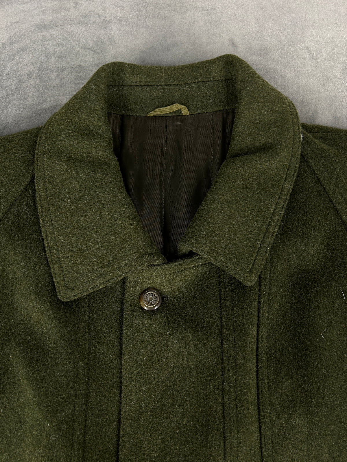 Cappotto loden verde militare Dowsen vintage – Uomo Taglia L