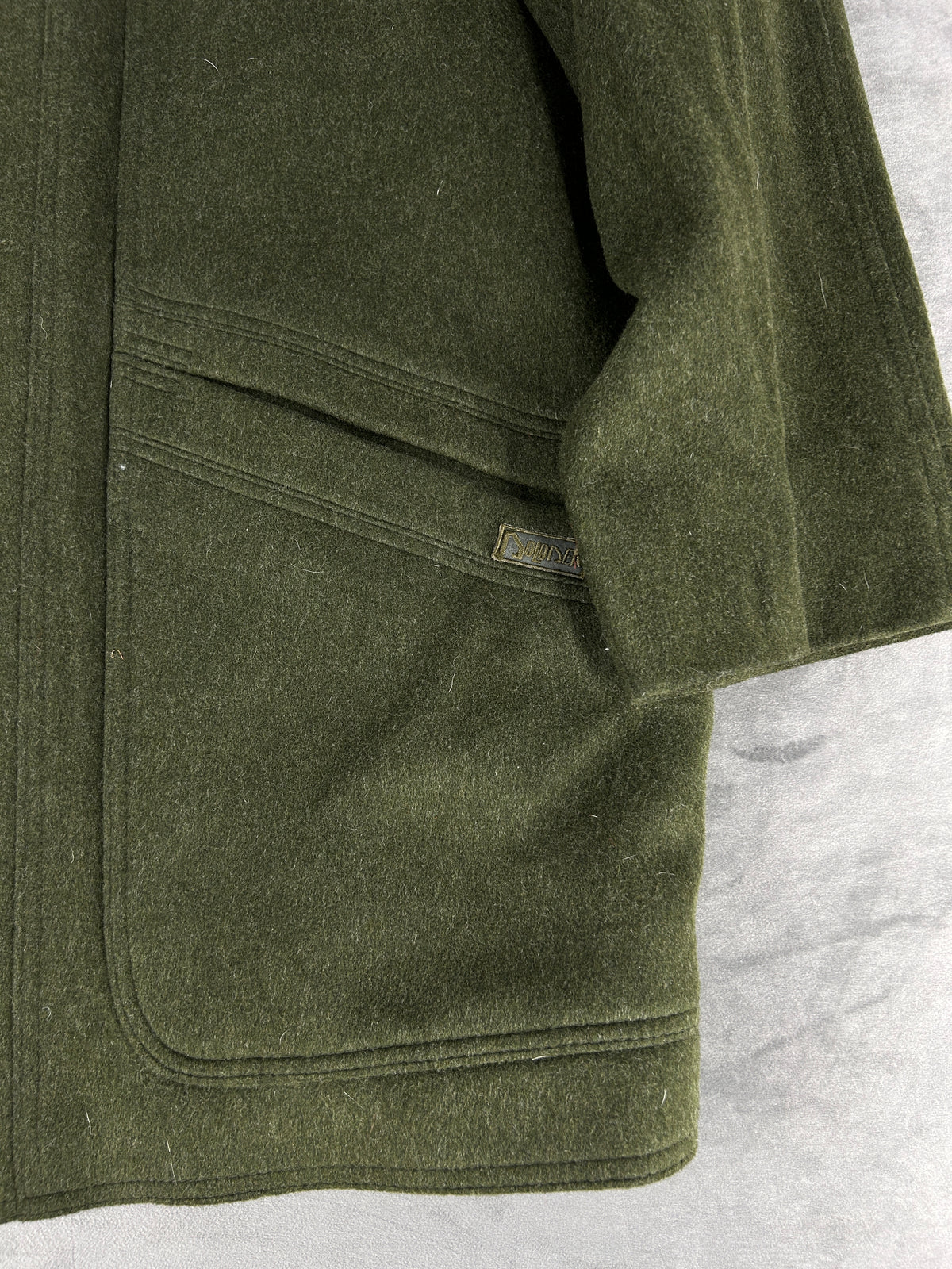 Cappotto loden verde militare Dowsen vintage – Uomo Taglia L