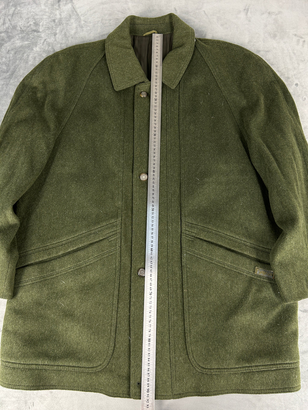 Cappotto loden verde militare Dowsen vintage – Uomo Taglia L