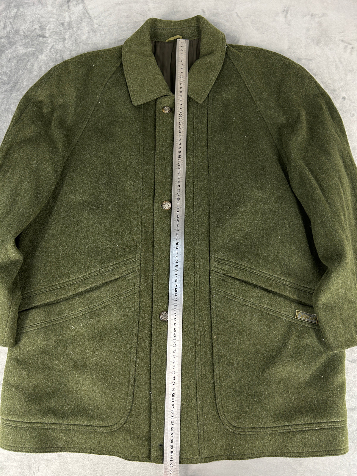 Cappotto loden verde militare Dowsen vintage – Uomo Taglia L