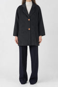 Cappotto grigio antracite in pura lana vintage – Donna Taglia L