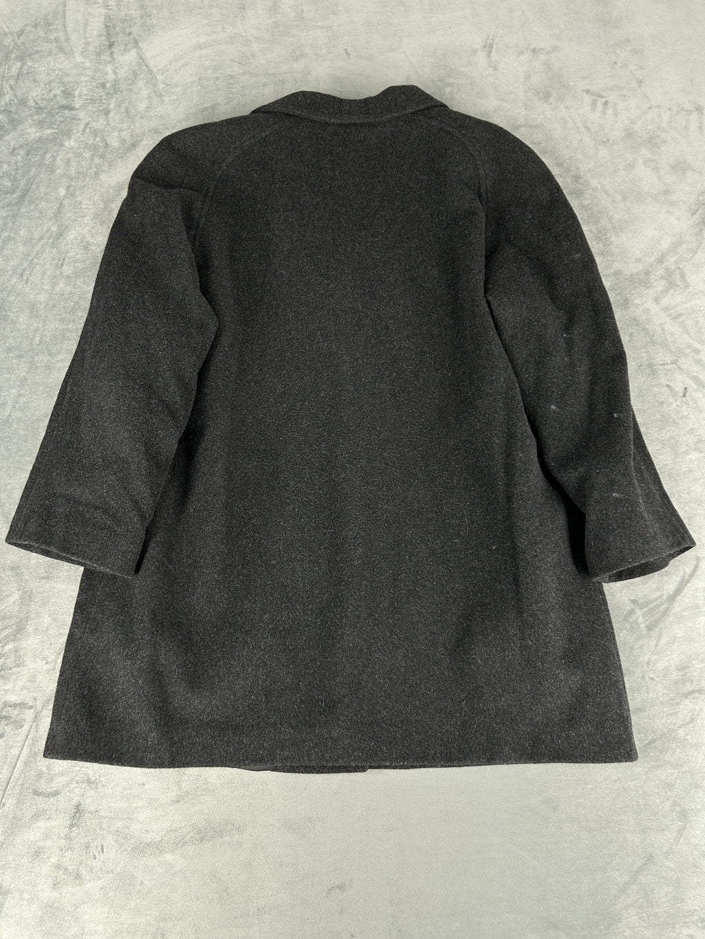 Cappotto grigio antracite in pura lana vintage – Donna Taglia L