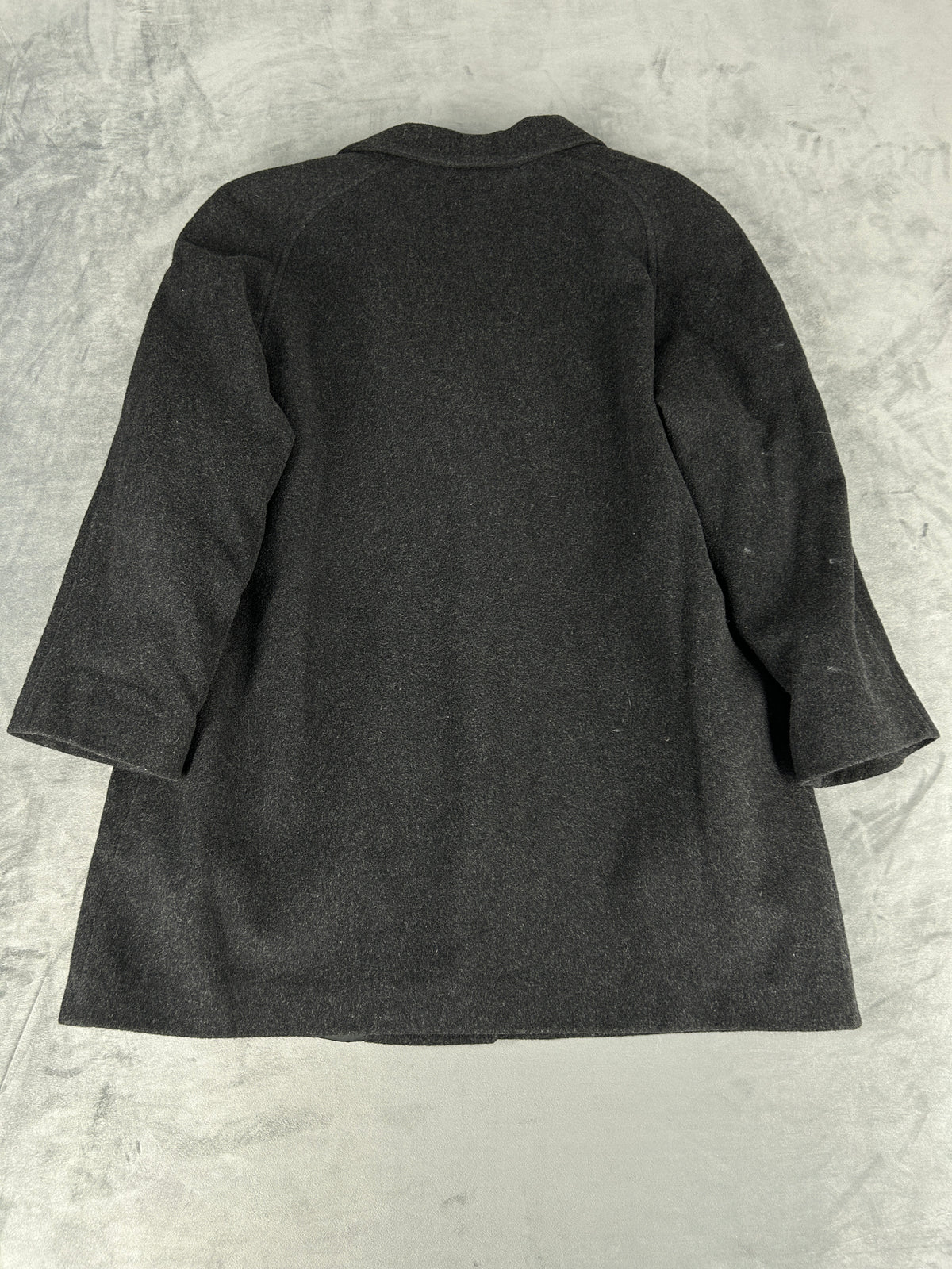 Cappotto grigio antracite in pura lana vintage – Donna Taglia L