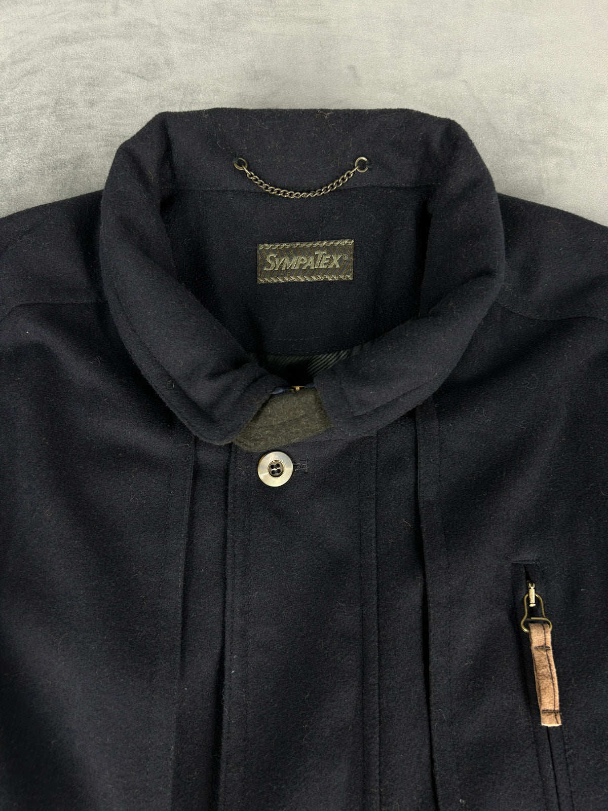 Field jacket in lana blu navy Sympatex vintage – Uomo Taglia L