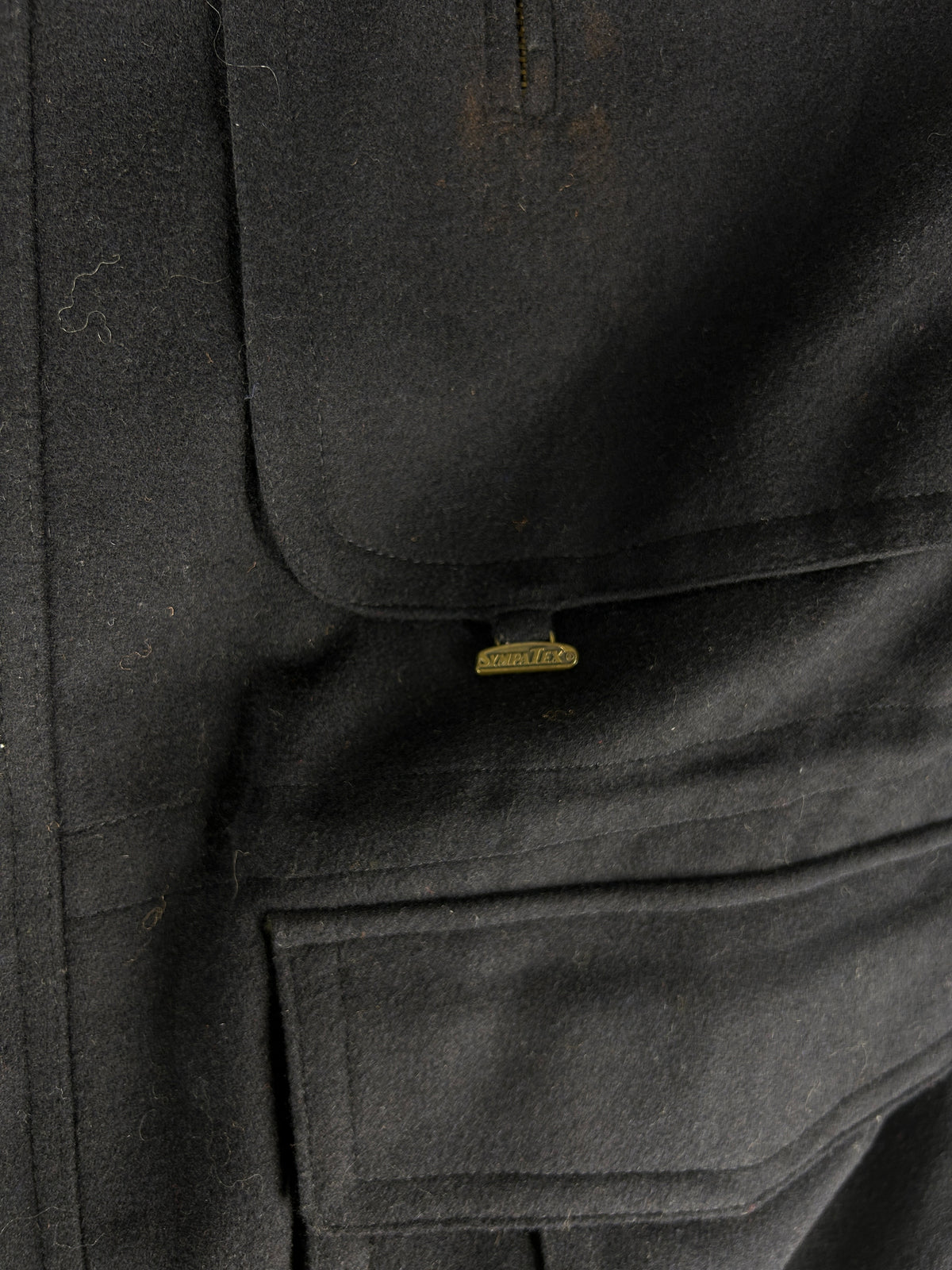 Field jacket in lana blu navy Sympatex vintage – Uomo Taglia L