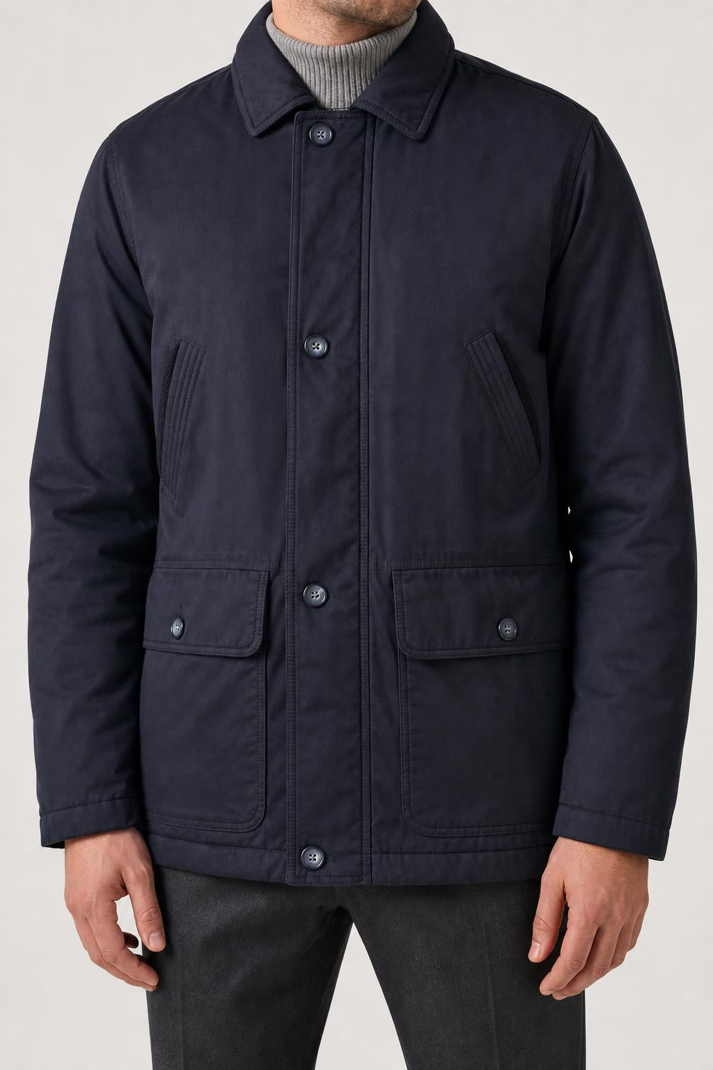 Giaccone field imbottito blu navy European Project vintage – Uomo Taglia L