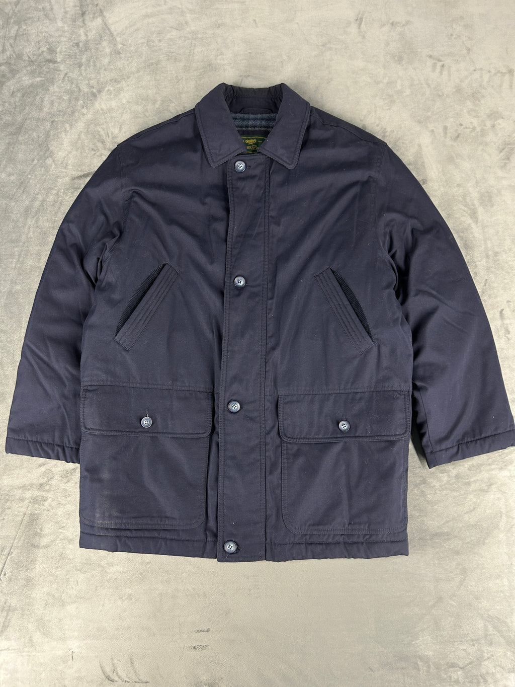 Giaccone field imbottito blu navy European Project vintage – Uomo Taglia L