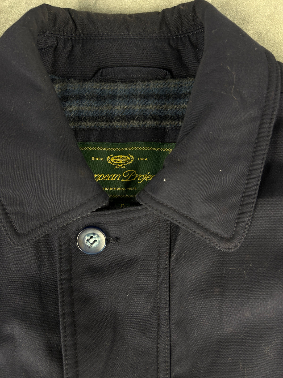 Giaccone field imbottito blu navy European Project vintage – Uomo Taglia L