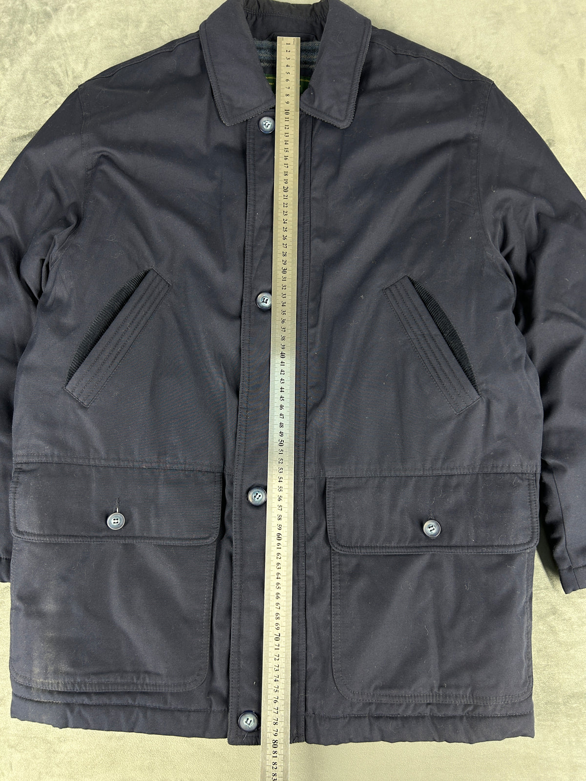 Giaccone field imbottito blu navy European Project vintage – Uomo Taglia L