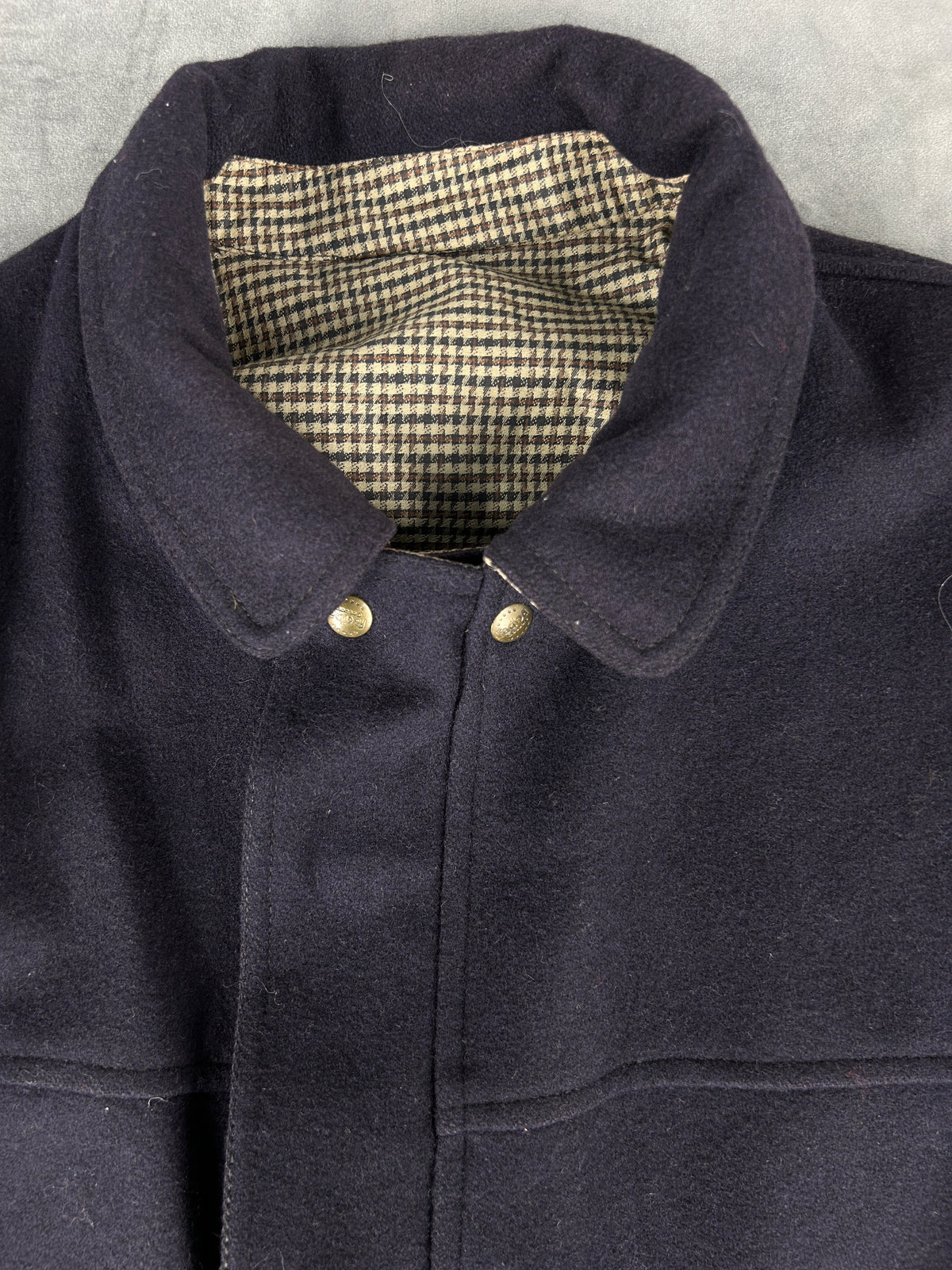 Giaccone in lana blu navy Faciba vintage – Uomo Taglia L