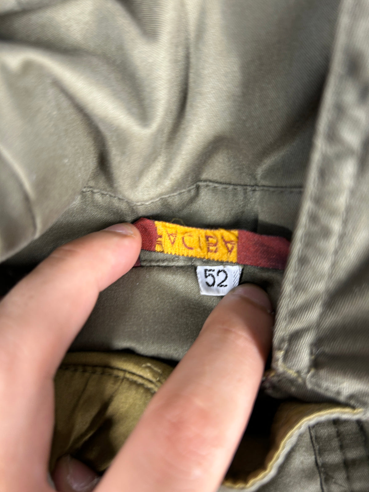 Parka con cappuccio verde militare Faciba vintage – Uomo Taglia L (IT 52)