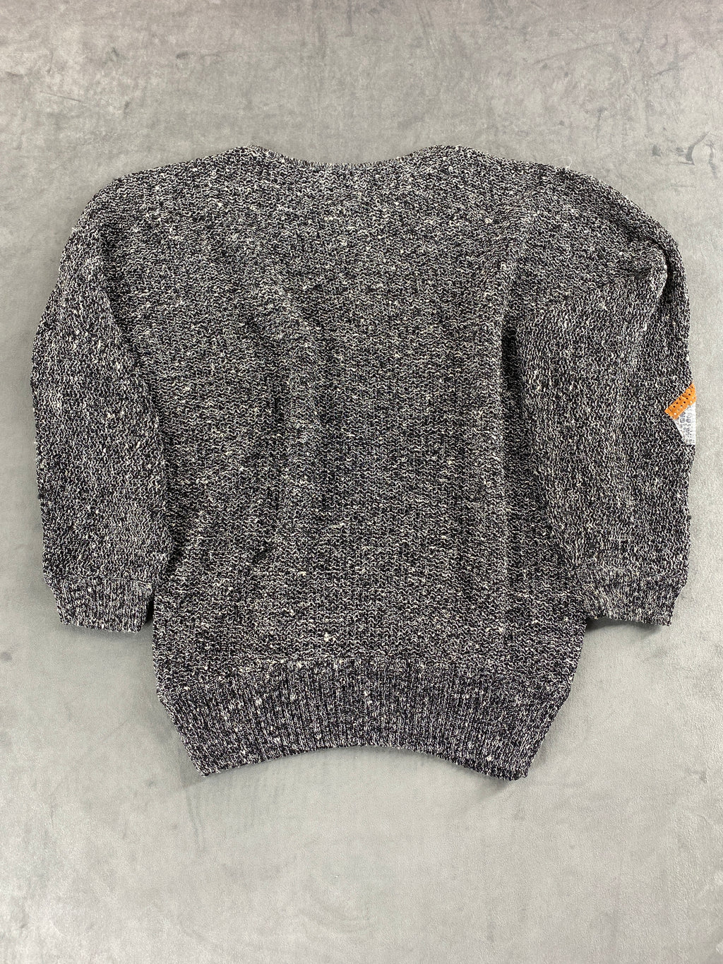 Maglione grigio mélange a fantasia Kiline vintage – Donna Taglia L