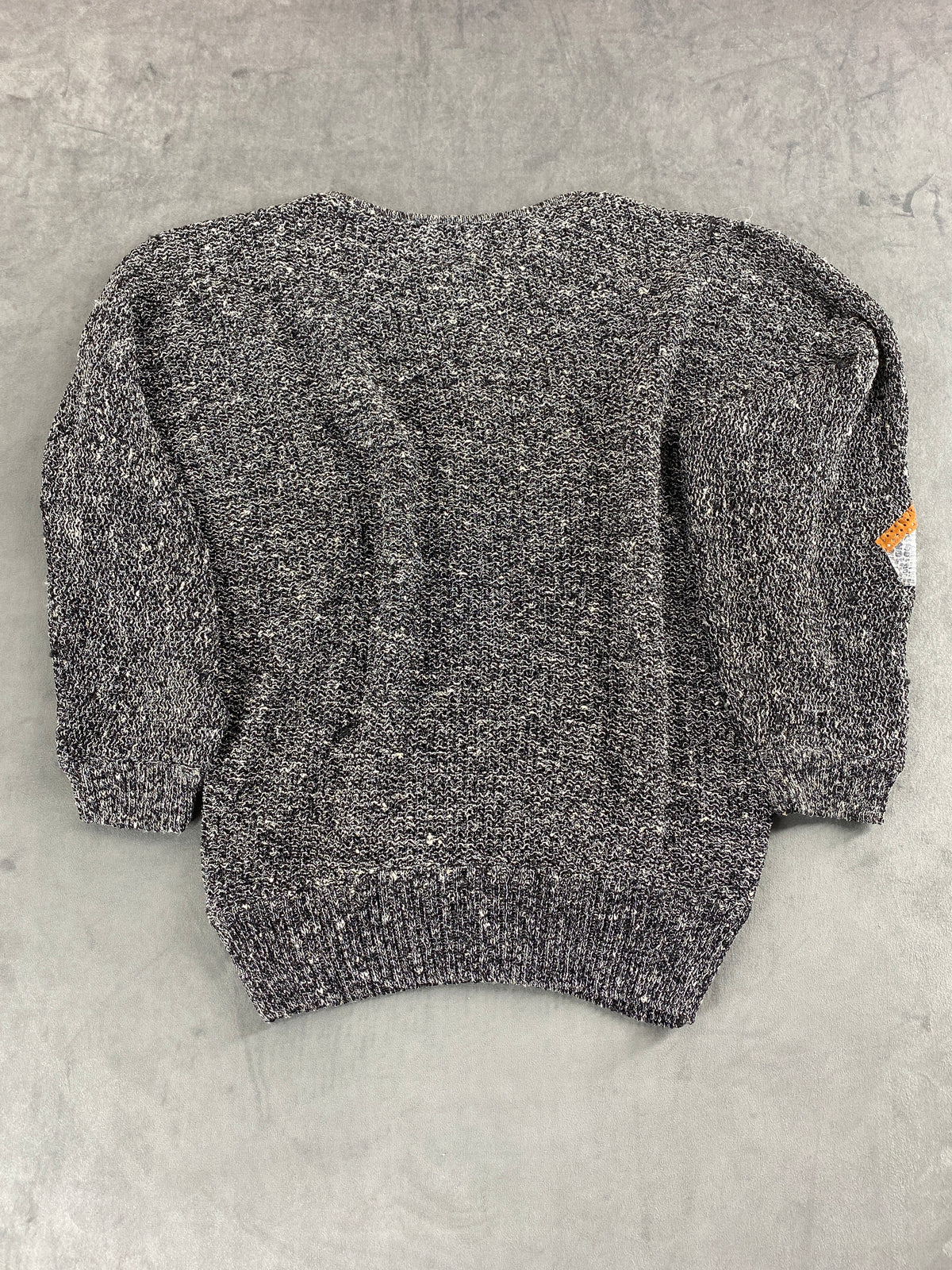 Maglione grigio mélange a fantasia Kiline vintage – Donna Taglia L