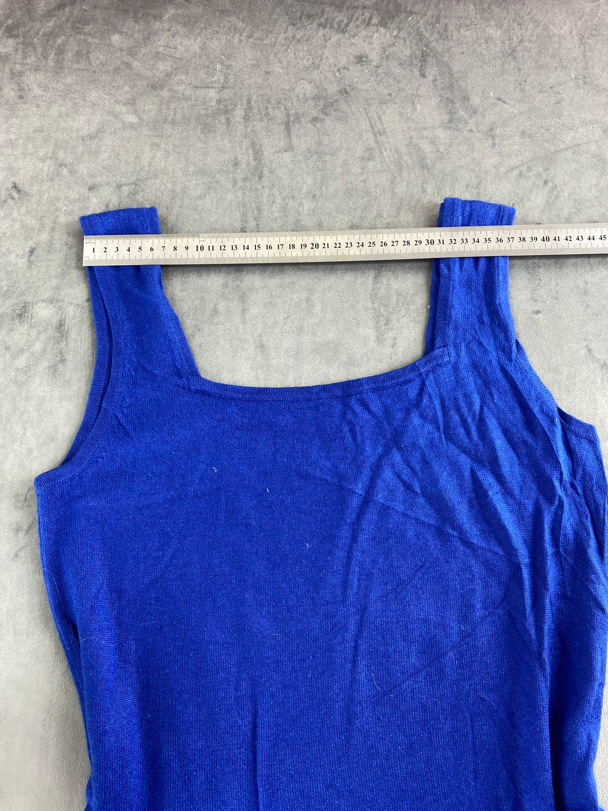 Abito corto in maglia blu con cuori Issa London vintage – Donna Taglia S
