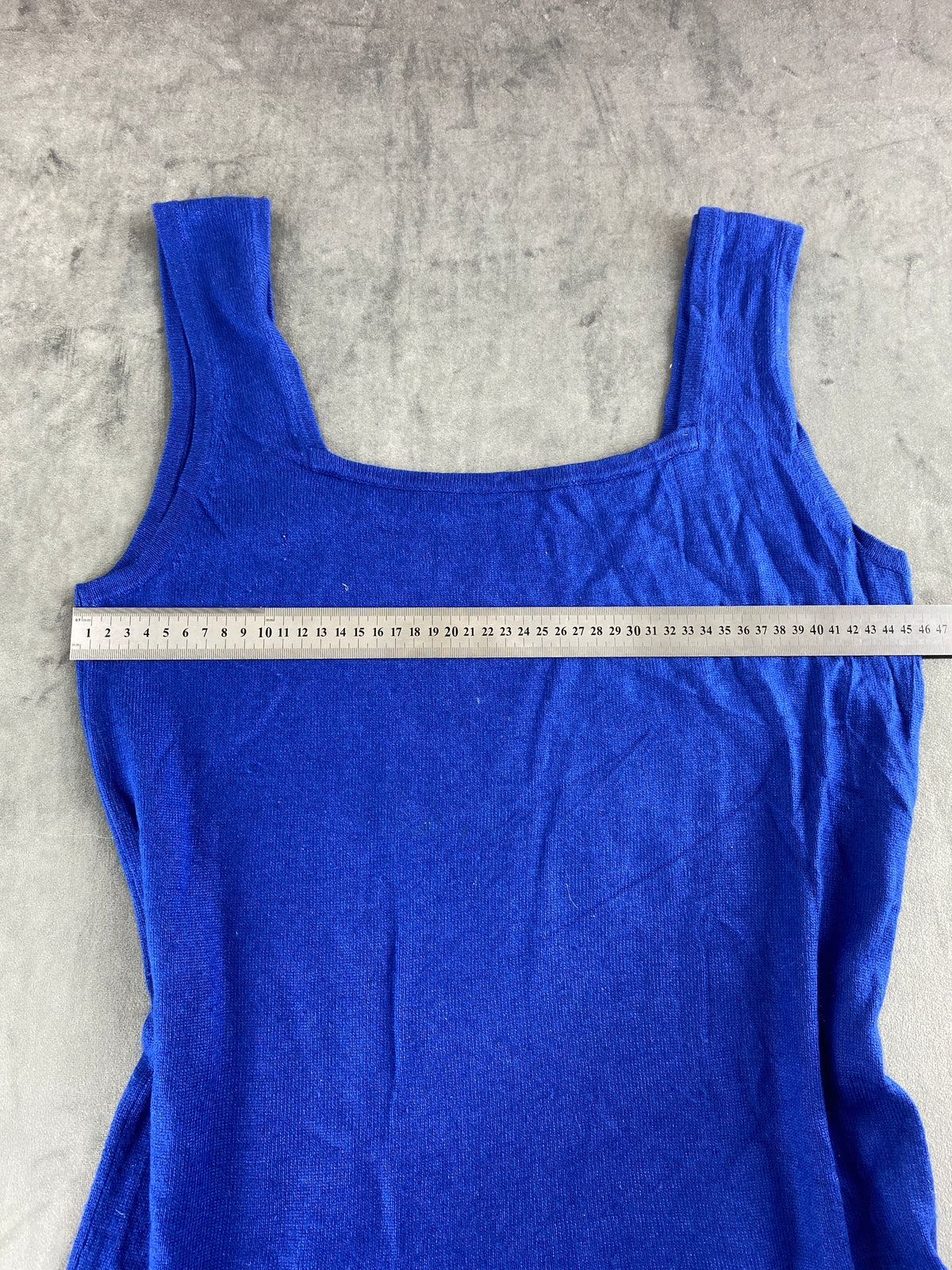 Abito corto in maglia blu con cuori Issa London vintage – Donna Taglia S
