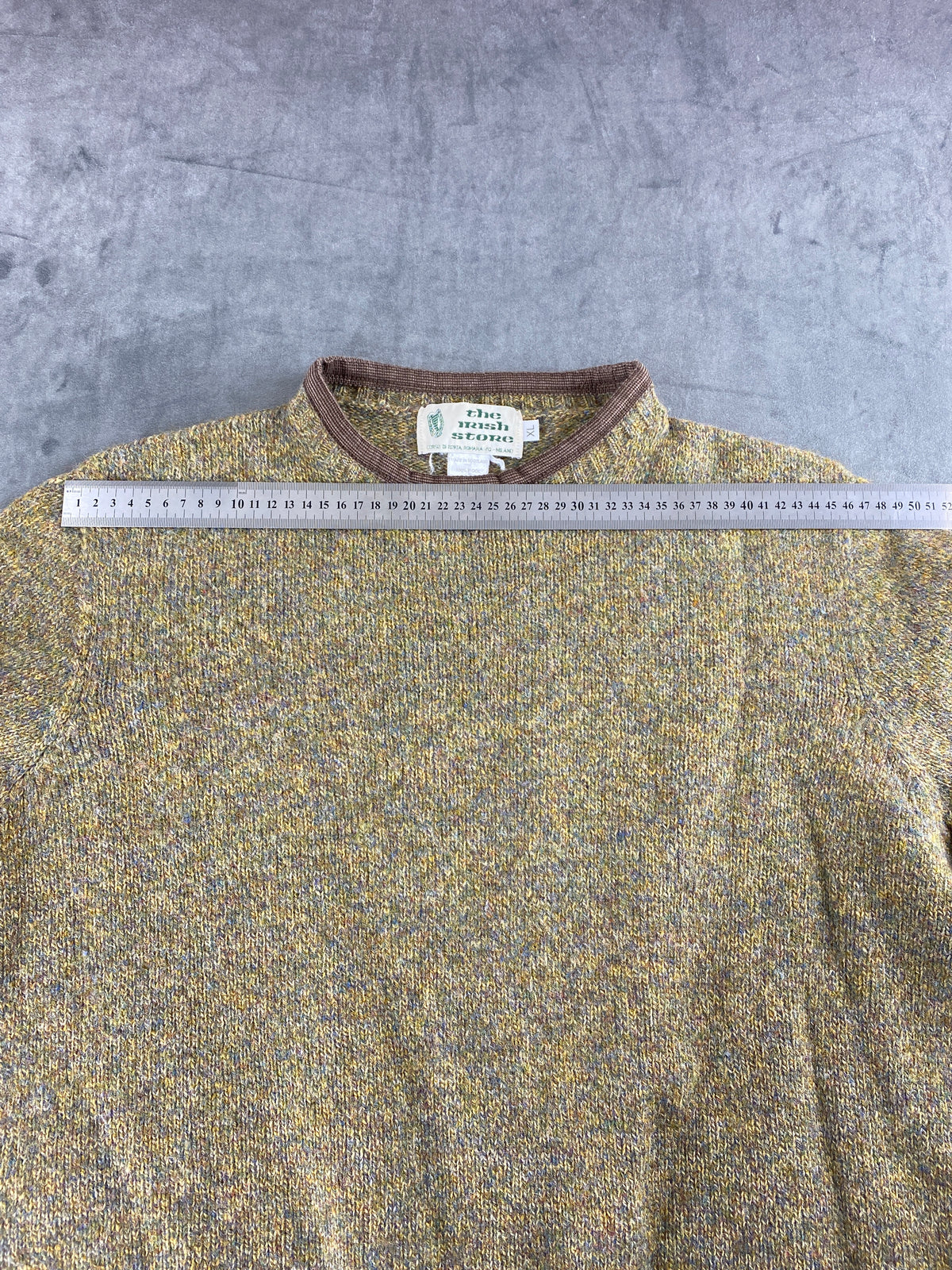 Maglione girocollo verde mélange the mush store vintage – Donna Taglia XL