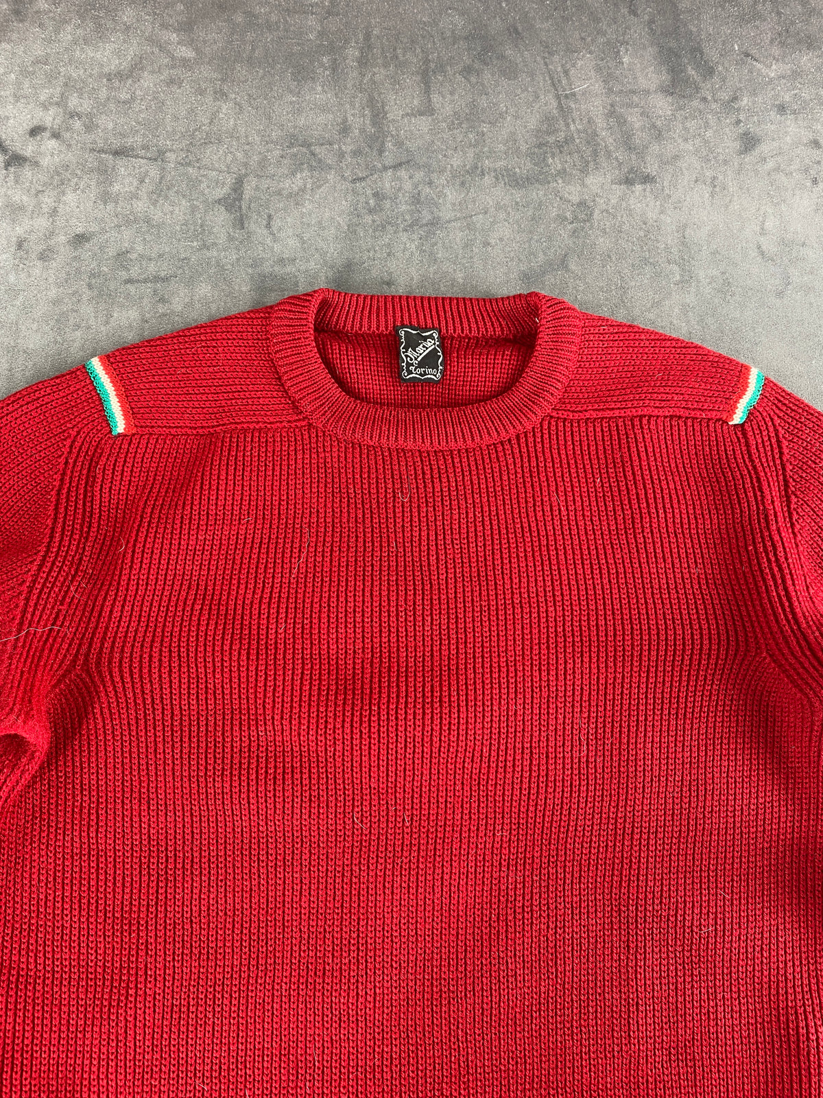Maglione a coste rosso Morris Torino vintage – Donna Taglia L (IT 44)