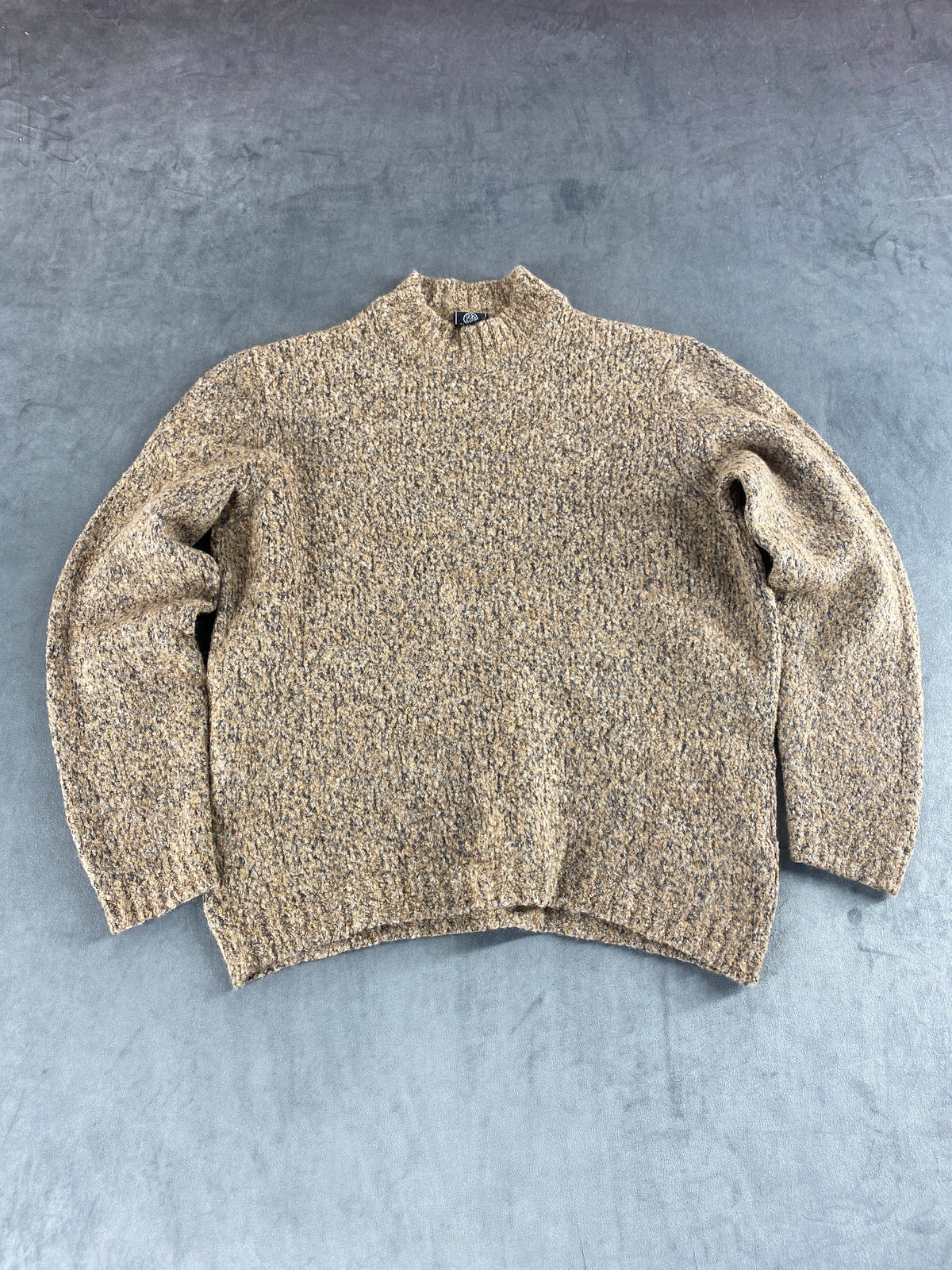 Maglione lupetto bouclé tortora vintage – Donna Taglia L