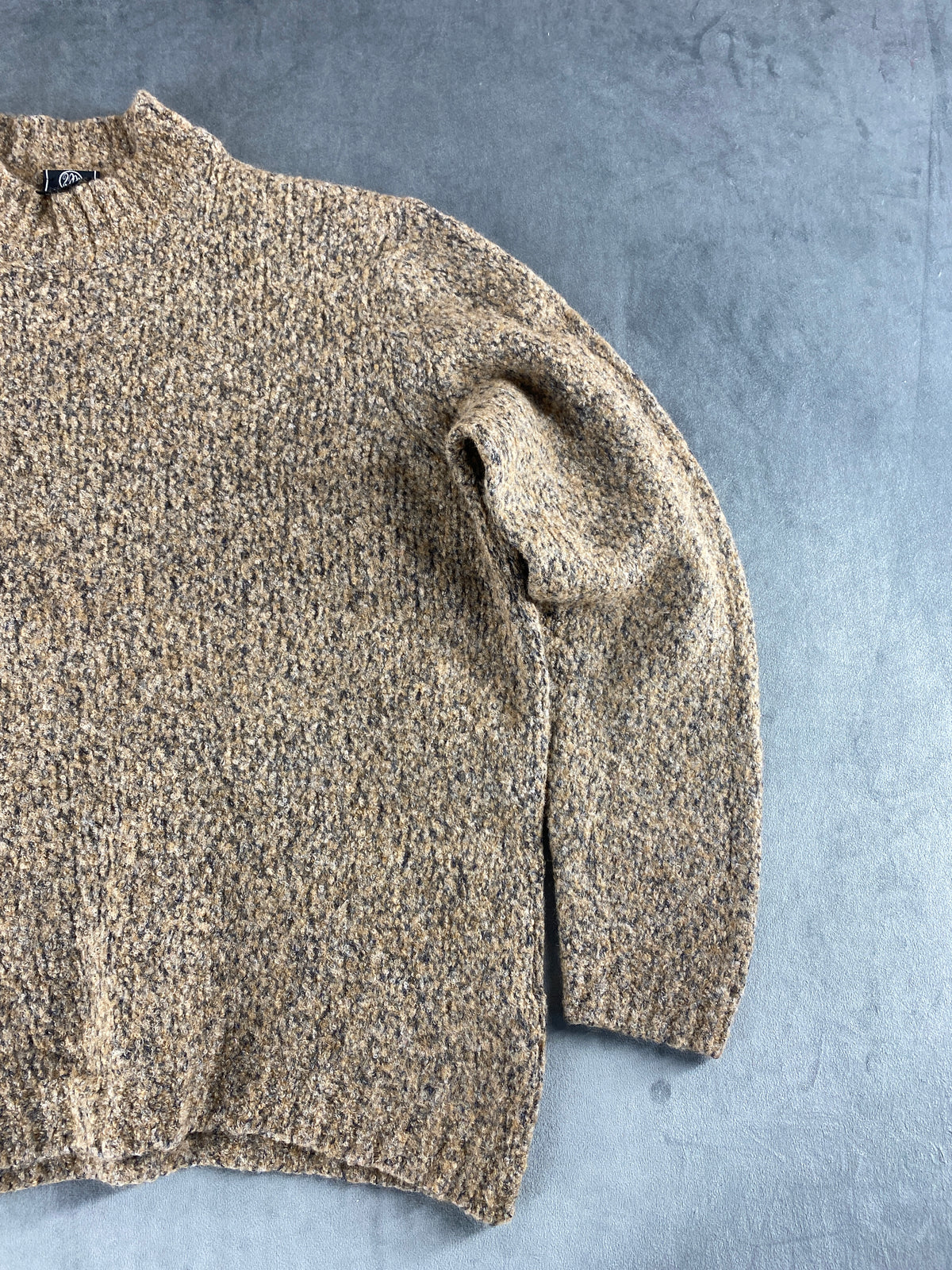 Maglione lupetto bouclé tortora vintage – Donna Taglia L