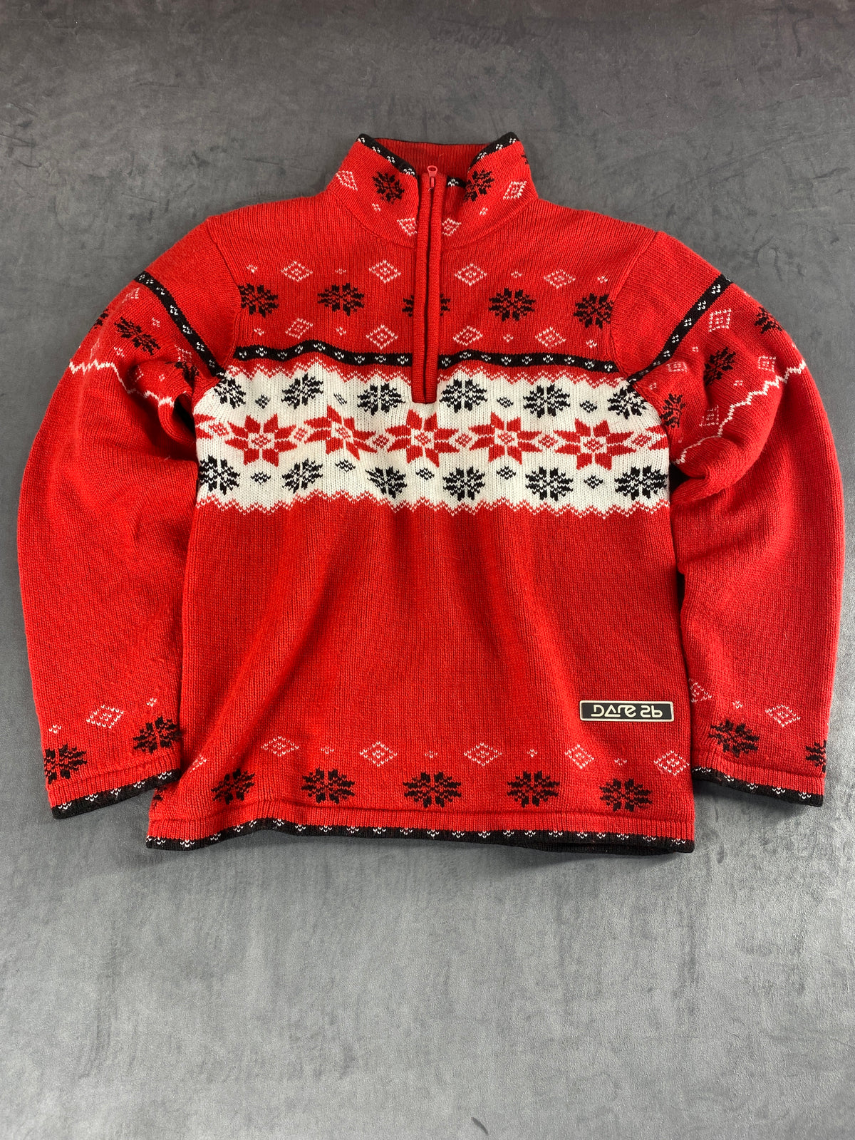 Felpa mezza zip norvegese rossa Dare 2b vintage – Donna Taglia M