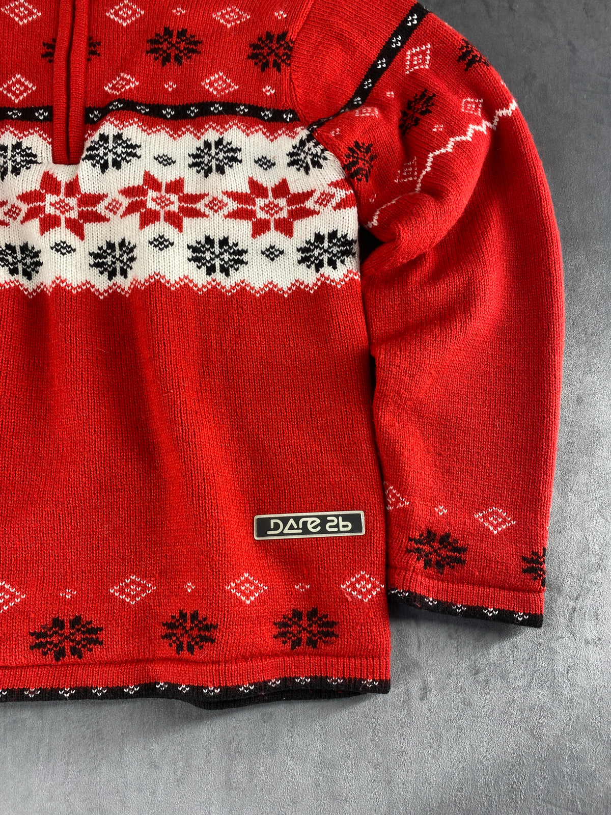 Felpa mezza zip norvegese rossa Dare 2b vintage – Donna Taglia M