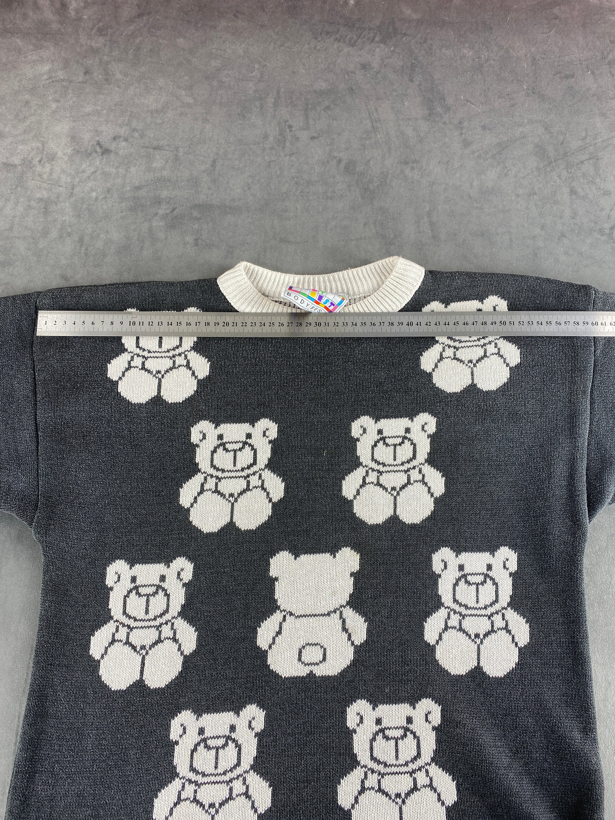 Maglione con orsetti grigio antracite Body Best vintage – Donna Taglia L