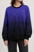 Maglione degradé viola e nero vintage – Donna Taglia L