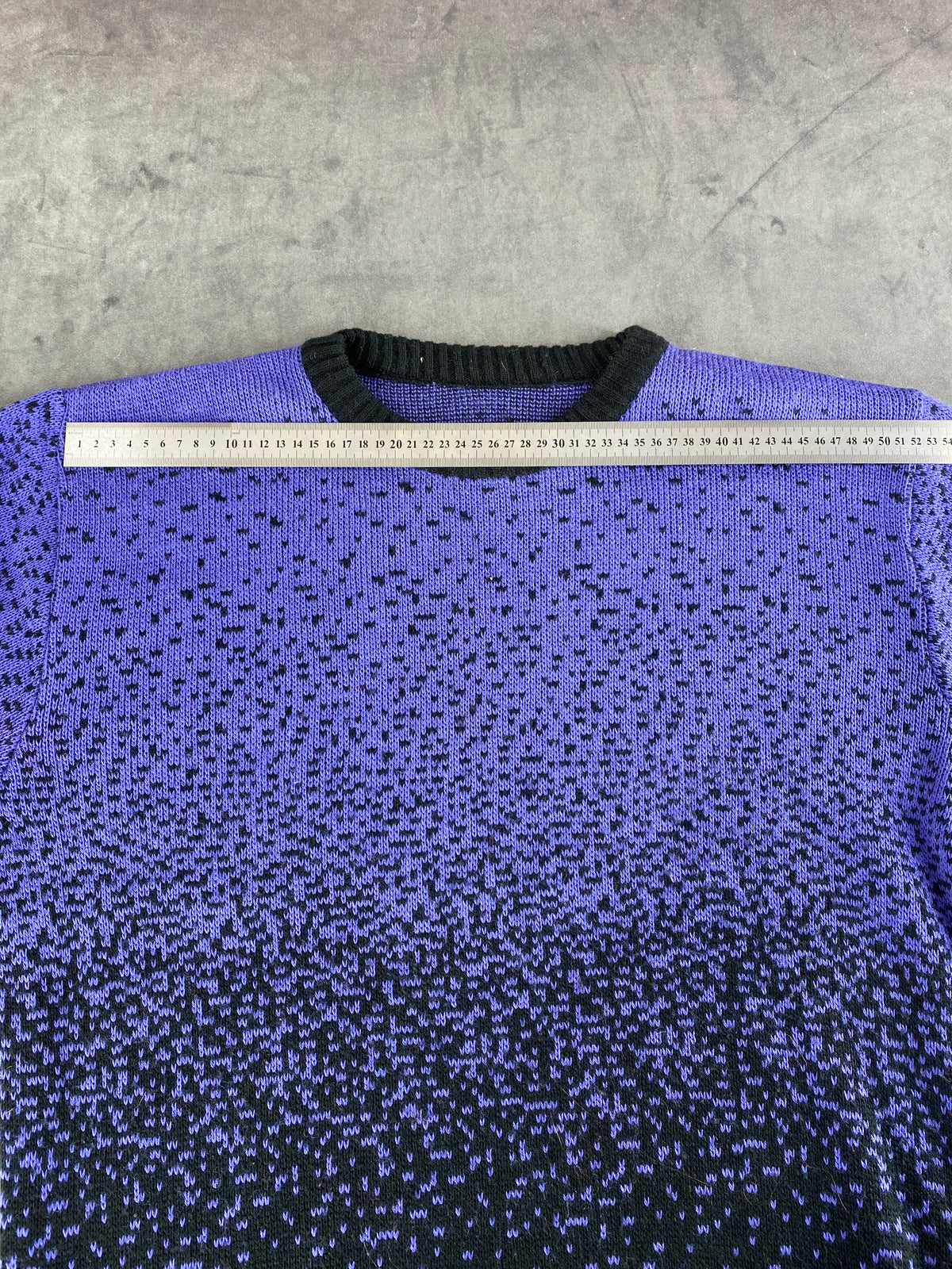 Maglione degradé viola e nero vintage – Donna Taglia L